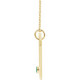 14 Karat Yellow Gold Natural Emerald and .0075 Carat Natural Diamond Aries Zodiac 16 inch Necklace