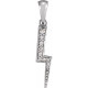 Platinum 0.10 carat Diamond Lightning Bolt Pendant