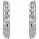 Platinum .03 Carat Natural Diamond Rope Huggies