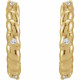 14 Karat Yellow Gold .03 Carat Natural Diamond Rope Huggies