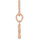 14 Karat Rose Gold .03 Carat Diamond Petite Infinity 16 inch Necklace