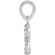 Platinum .03 Carat Natural Diamond Petite Infinity Pendant