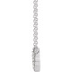 Sterling Silver .03 Carat Natural Diamond Circle 16 inch Necklace