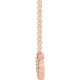 14 Karat Rose Gold .03 Carat Diamond Circle 16 inch Necklace