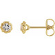 14 Karat Yellow Gold 0.25 Carat Natural Diamond Claw Prong Rope Earrings
