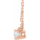 14 Karat Rose Gold 0.25 Carat Diamond Solitaire 16 inch Necklace