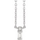 Platinum .05 CTW Natural Diamond Bar 18" Necklace
