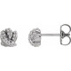 Platinum .07 Carat Natural Diamond Knot Earrings