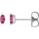 14 Karat White Gold Natural Pink Tourmaline Earrings