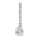 14K White 0.10 Carat Natural Diamond Graduated 16 inch Necklace