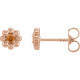 14 Karat Rose Gold Natural Citrine Petite Flower Beaded Earrings