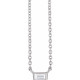 14K White 0.10 Carat Natural Diamond Solitaire 16 18 inch Necklace