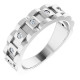 Platinum 0.25 Carat Natural Diamond Chain Link Ring