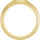 Yellow Gold Ring 14 Karat  .06 Carat Natural Diamond 8.6 mm Round Signet Ring