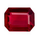 3.21 Carat Ruby Emerald Cut Gemstone, 9.97x7.97x3.54mm size | AfricaGems