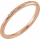 14 Karat Rose Gold .025 Carat Natural Diamond Band Size 5