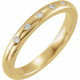 14 Karat Yellow Gold .07 Carat Natural Diamond Band Size 4.5