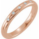 14 Karat Rose Gold .07 Carat Natural Diamond Band Size 4