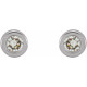 14 Karat White Gold .02 Carat Diamond Micro Stud Earrings