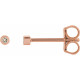 14 Karat Rose Gold .02 Carat Diamond Micro Stud Earrings