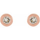 14 Karat Rose Gold .02 Carat Diamond Micro Stud Earrings