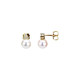 Cultured Freshwater Pearl Earrings in Freshwater Cultured Pearl and Diamond Earrings