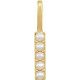14 Karat Yellow Gold Cultured White Pearl Initial I Charm Pendant