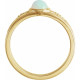 Natural Opal Ring in 14 Karat Natural Gold Ethiopian Opal and .05 Carat Diamonds