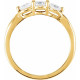 14 Karat Yellow Gold 0.75 Carat Diamond Three-Stone Ring