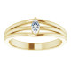 White Diamond Ring in 14 Karat Yellow Gold 0.12 Carat Diamond Geometric Ring