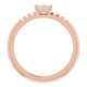 White Diamond Ring in 14 Karat Rose Gold 0.25 Carat Diamond Stackable Ring