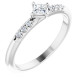 Genuine Diamond Ring in Sterling Silver 0.25 Carat Diamond Stackable Ring