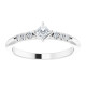 Genuine Diamond Ring in Sterling Silver 0.25 Carat Diamond Stackable Ring