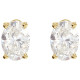 14 Karat Yellow Gold 0.50 Carats Natural Diamond Earrings