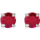 Platinum Lab Ruby Earrings