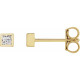 14 Karat Yellow Gold 0.10 Carats Natural Diamond Bezel-Set Earrings