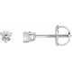 Platinum 0.20 Carats Natural Diamond Threaded Post Earrings