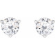 Moissanite Earrings in Sterling Silver 5.5 mm Round Moissanite Earrings