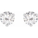 Moissanite Earrings in 14 Karat Gold 6 mm Round Moissanite Earrings