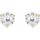 Moissanite Earrings in 14 Karat Yellow Gold 6.5 mm Round Moissanite Earrings