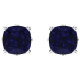 14 Karat White Gold Genuine Blue Sapphire Earrings