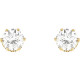 14 Karat Yellow Gold 2 Carat Diamond Threaded Post Stud Earrings
