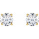 Lab Diamond Stud Earrings in 14 Karat Yellow Gold 0.25 Carat