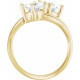 Buy 14 Karat Yellow Gold 6.5mm Round Genuine Charles Colvard  Moissanite Ring