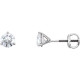 Natural Diamond Earrings in Platinum 1.00 Carat Diamond Earrings