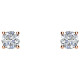 14 Karat Rose Gold 100 Carat Lab Grown Diamond Stud Earrings