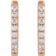 14K Rose 0.16 Carat Natural Diamond Hoop Earrings