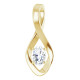 Genuine Sapphire Pendant in 14 Karat Yellow Gold Sapphire Pendant