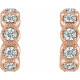 14 Karat Rose Gold 0.85 Carat Lab Grown Diamond Hoop Earrings