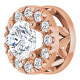 White Diamond Pendant in 14 Karat Rose Gold 0.33 Carat Diamond Pendant